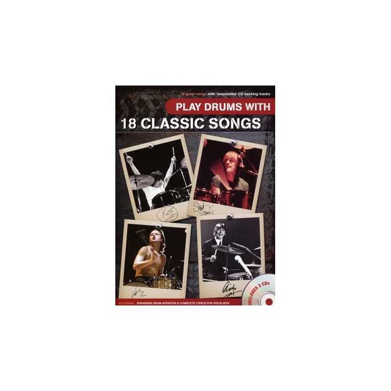 PLAY DRUMS WITH 18 CLASSIC SONGS (+CD)