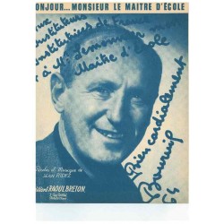 Sheet music BONJOUR MONSIEUR LE MAITRE D'ÉCOLE BOURVIL