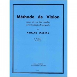 Partition MÉTHODE DE VIOLON 1ER VOLUME (3ÈME POSITION) Armand MASSAU