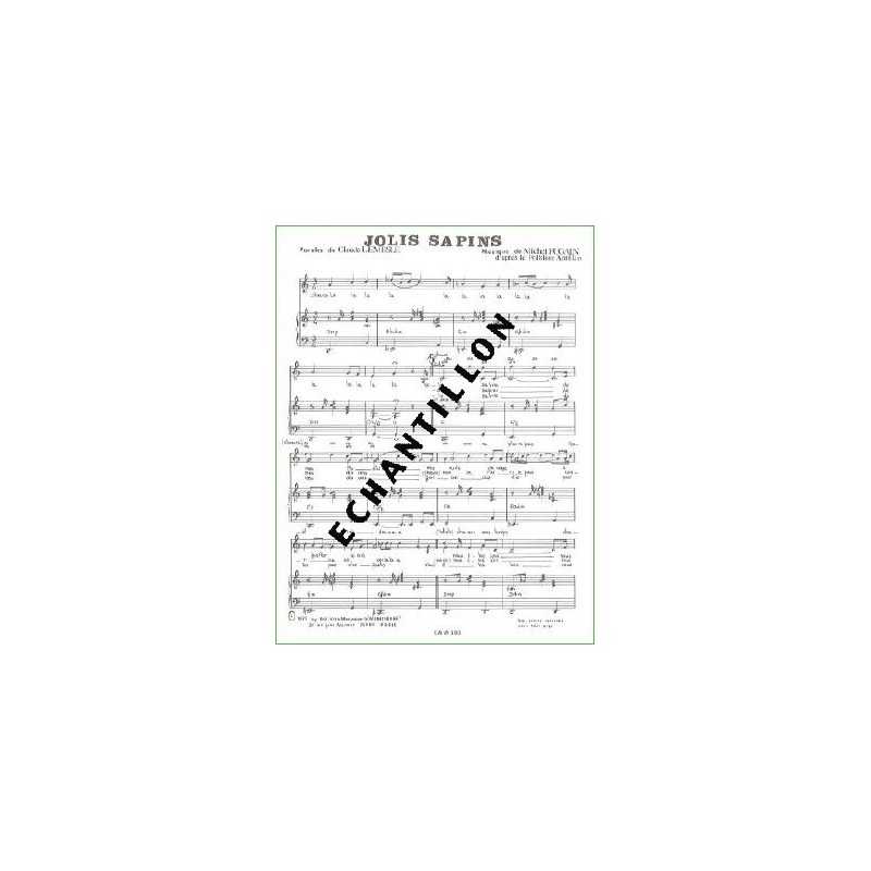 Sheet music JOLIS SAPINS Michel Fugain