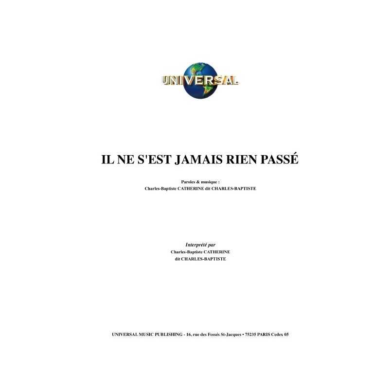 IL NE S'EST JAMAIS RIEN PASSÉ