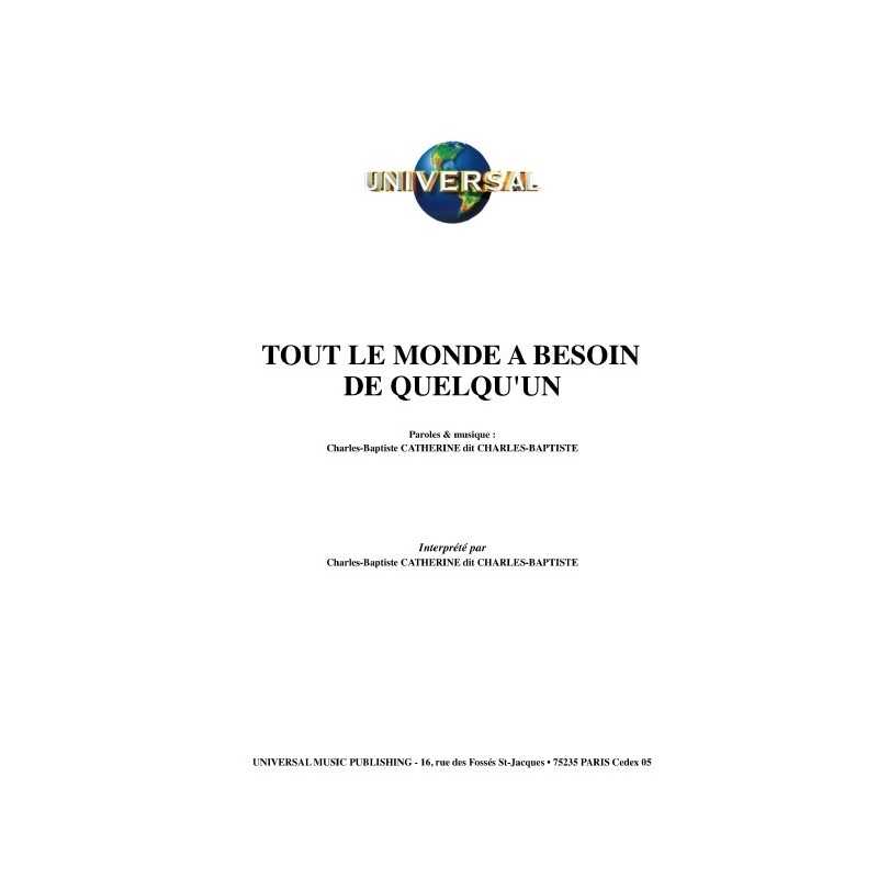 TOUT LE MONDE A BESOIN DE QUELQU'UN