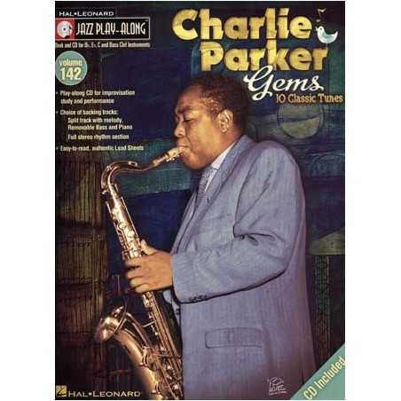 JAZZ PLAY-ALONG VOL.142 - CHARLIE PARKER GEMS (+CD)