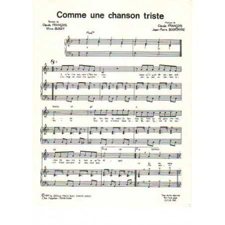 COMME UNE CHANSON TRISTE