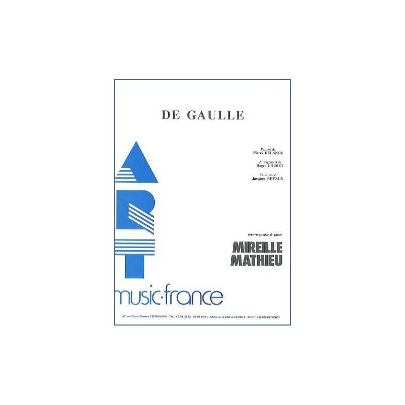 Sheet music DE GAULLE Mireille Mathieu