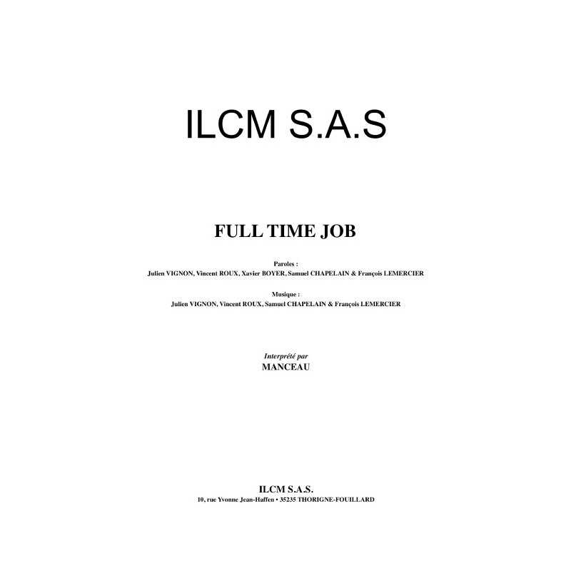 FULL TIME JOB 