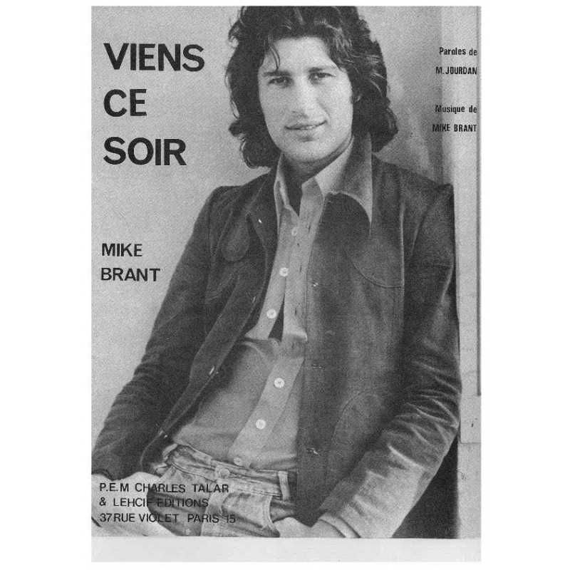 Partition VIENS CE SOIR Mike BRANT