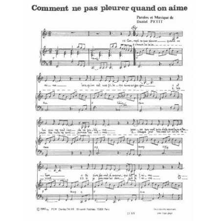 COMMENT NE PAS PLEURER QUAND ON AIME