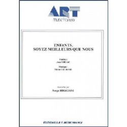 Sheet music ENFANTS SOYEZ MEILLEURS QUE NOUS Serge Reggiani