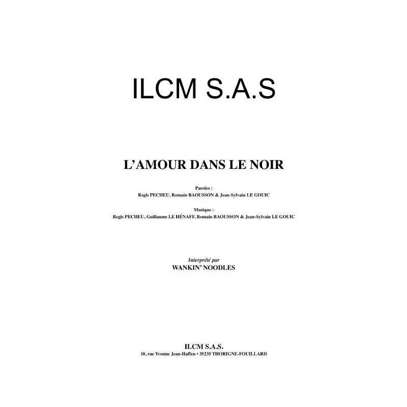 L’AMOUR DANS LE NOIR