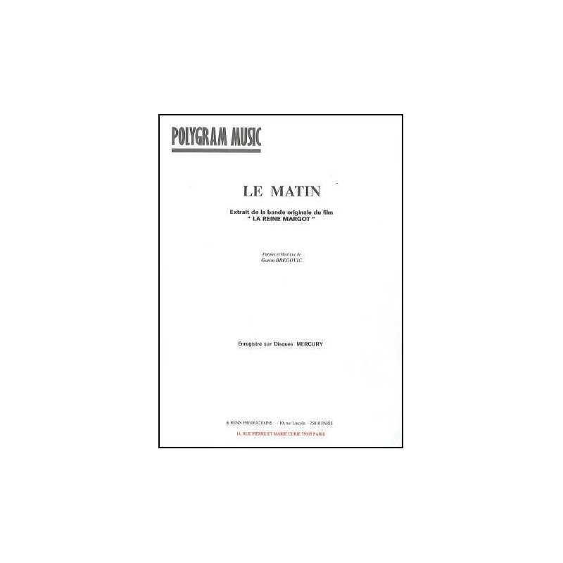 Sheet music LE MATIN Goran BREGOVIC