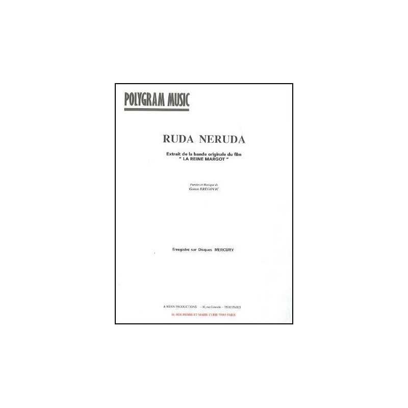 Sheet music RUDA NERUDA Goran BREGOVIC