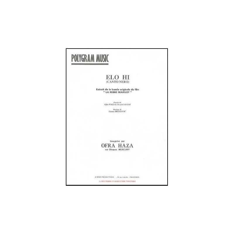 Sheet music ELO HI (CANTO NERO) Ofra HAZA