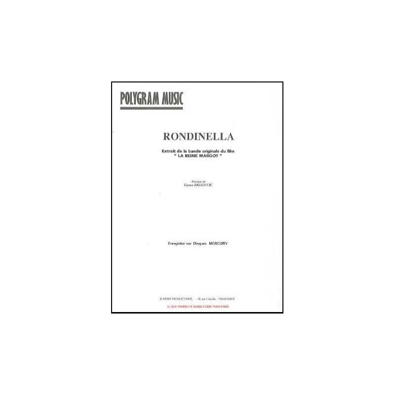 Sheet music RONDINELLA Goran Bregovic