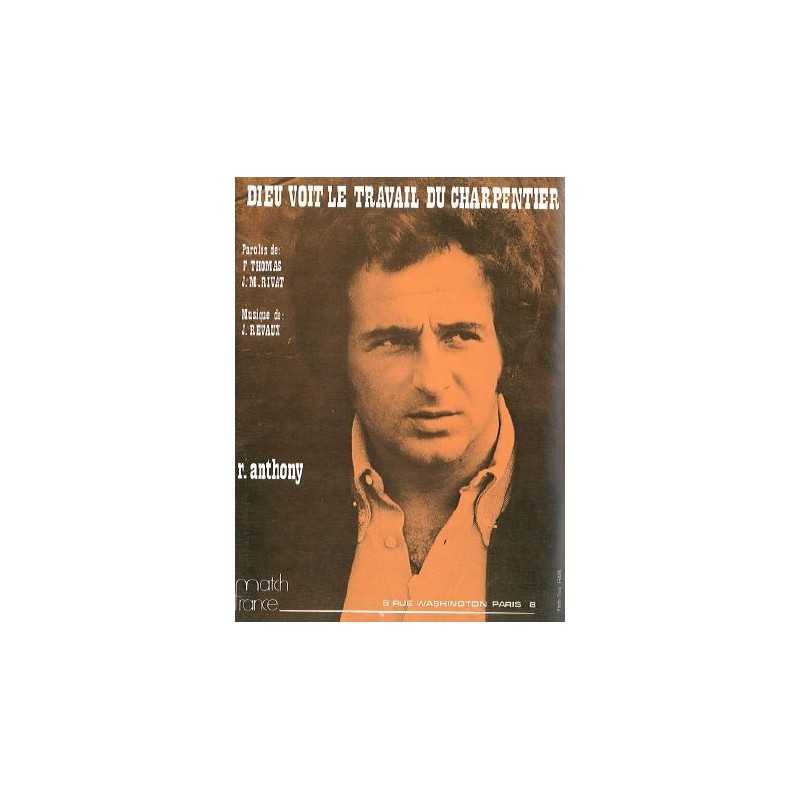 Partition DIEU VOIT LE TRAVAIL DU CHARPENTIER Richard Anthony