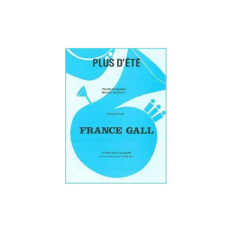 Partition PLUS D'ÉTÉ France Gall