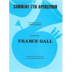 Partition COMMENT T'EN APERCEVOIR France Gall