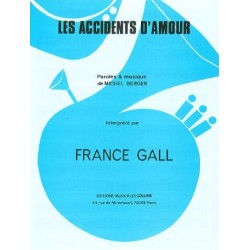 Partition LES ACCIDENTS D'AMOUR France Gall