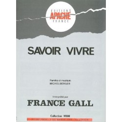 Partition SAVOIR VIVRE France Gall