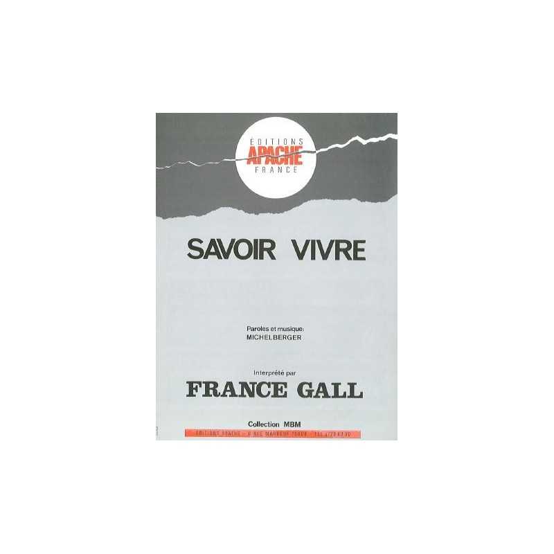 Partition SAVOIR VIVRE France Gall
