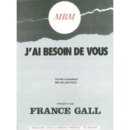 J'AI BESOIN DE VOUS