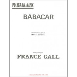 Sheet music BABACAR France Gall