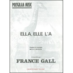 Sheet music ELLA ELLE L'A France Gall