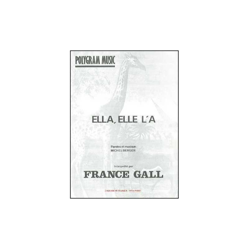 Sheet music ELLA ELLE L'A France Gall