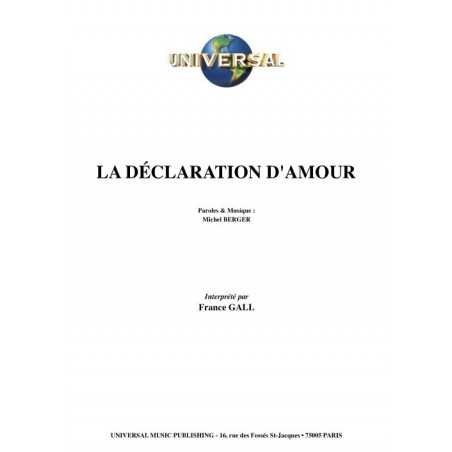 LA DECLARATION D'AMOUR