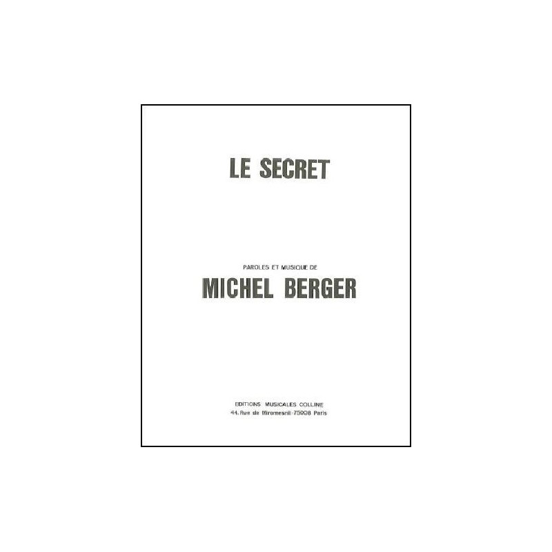 Partition LE SECRET Michel Berger