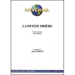 Partition LA PETITE PRIÈRE Michel Berger