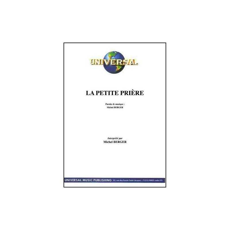 Partition LA PETITE PRIÈRE Michel Berger