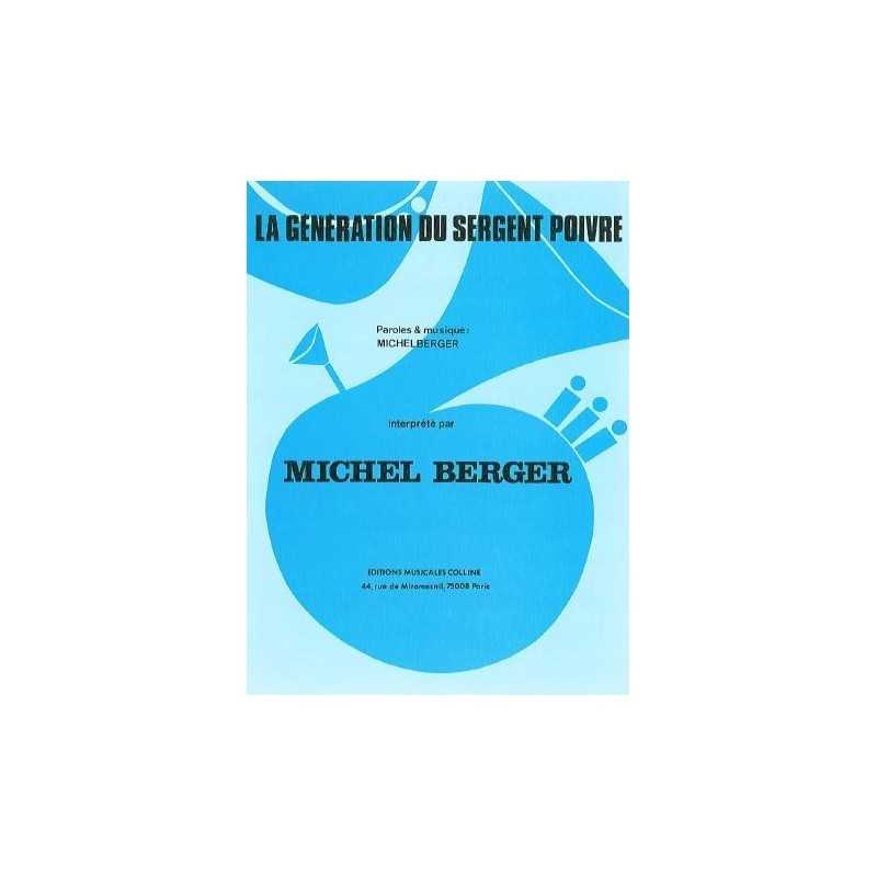 Partition LA GÉNÉRATION DU SERGENT POIVRE Michel Berger
