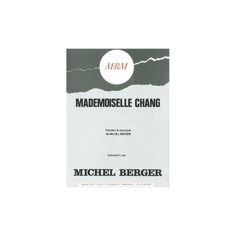 Sheet music MADEMOISELLE CHANG Michel Berger