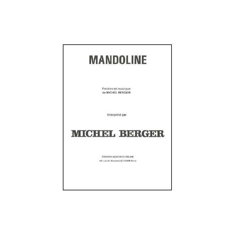Sheet music MANDOLINE Michel Berger