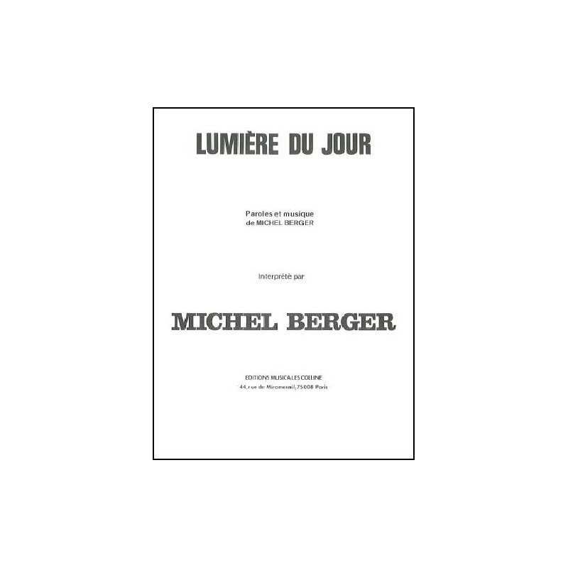 Sheet music LUMIÈRE DU JOUR Michel Berger
