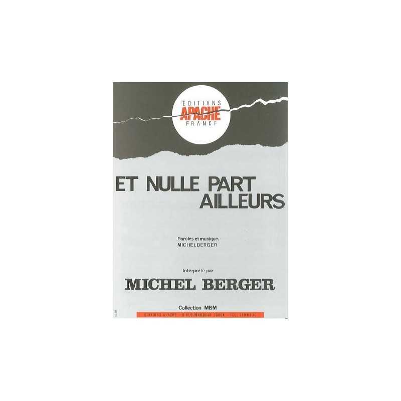 Partition ET NULLE PART AILLEURS Michel Berger