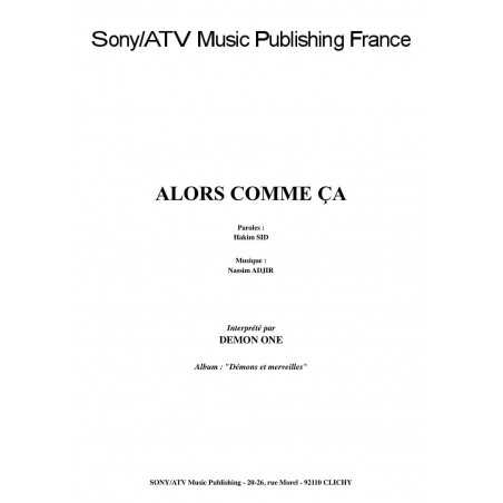 ALORS COMME CA