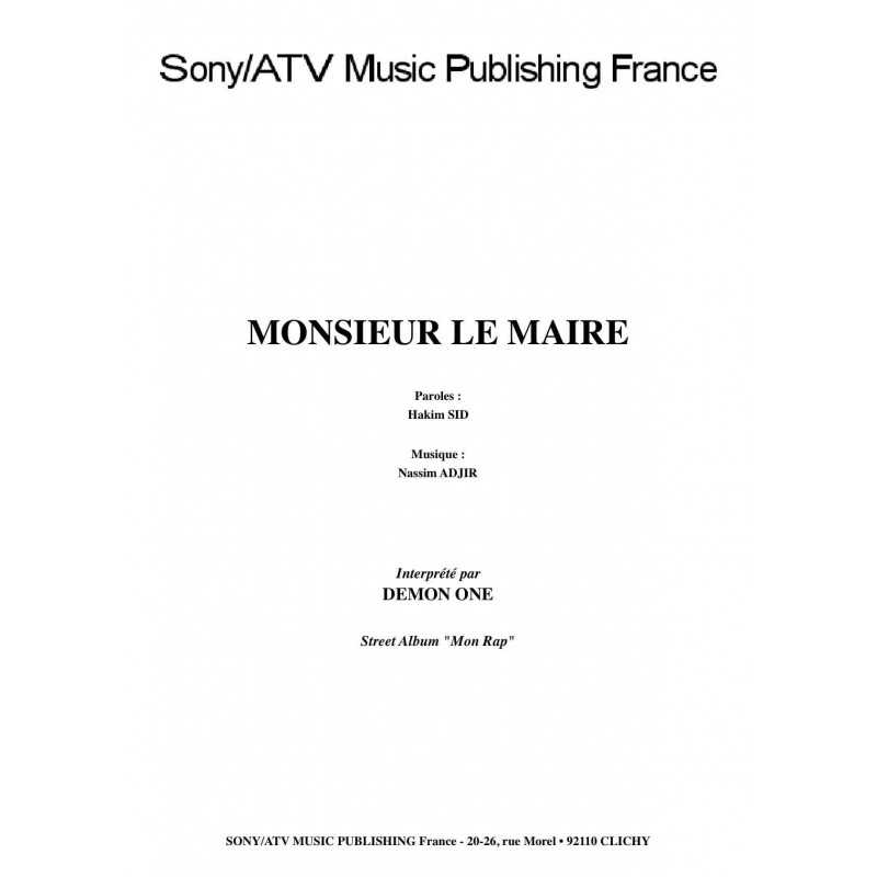MONSIEUR LE MAIRE