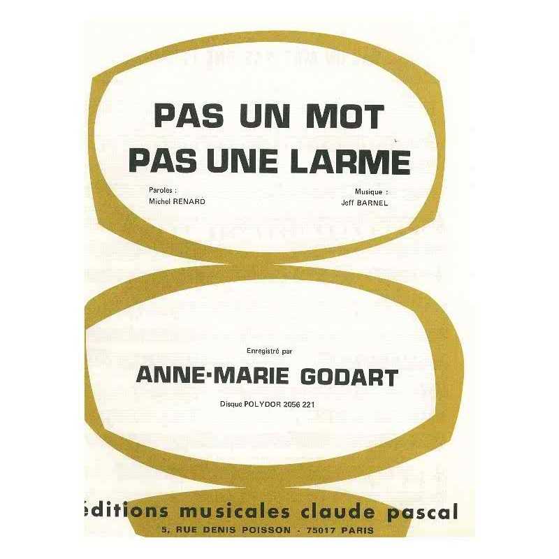 PAS UN MOT PAS UNE LARME