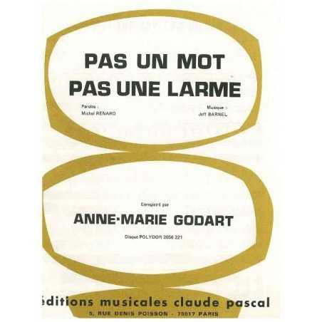 PAS UN MOT PAS UNE LARME