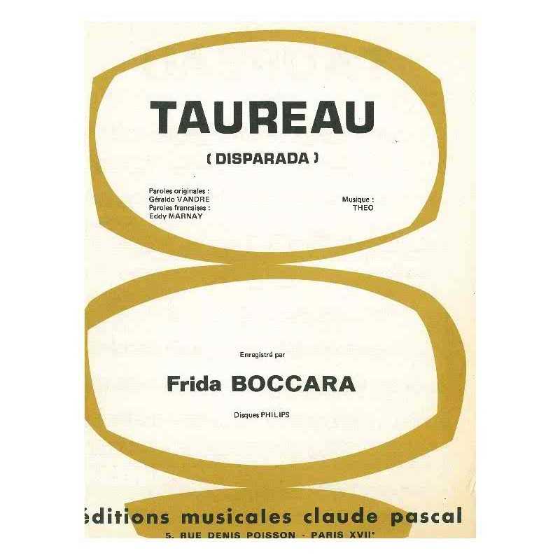 Sheet music TAUREAU (DISPARADA) Frida BOCCARA pdf