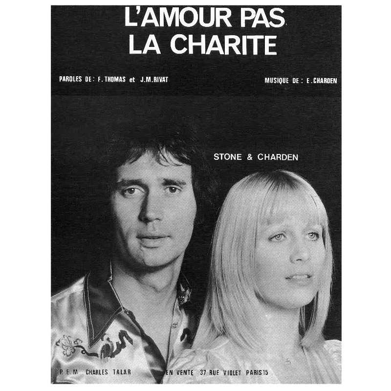 Sheet music L'AMOUR PAS LA CHARITÉ STONE & CHARDEN