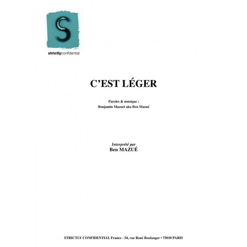 C'EST LEGER partition  Ben MAZUÉ pdf