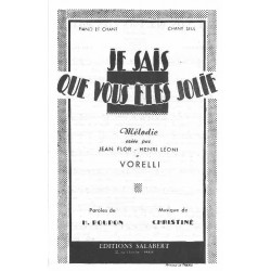 JE SAIS QUE VOUS ÊTES JOLIE