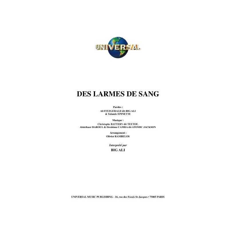 DES LARMES DE SANG