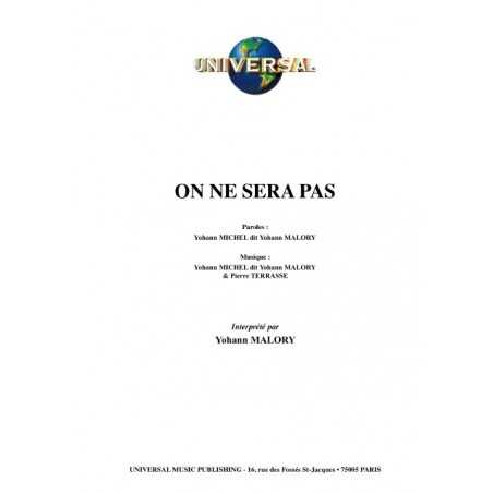 ON NE SERA PAS