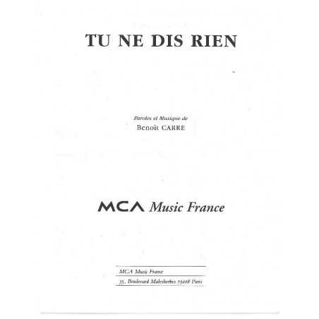 TU NE DIS RIEN