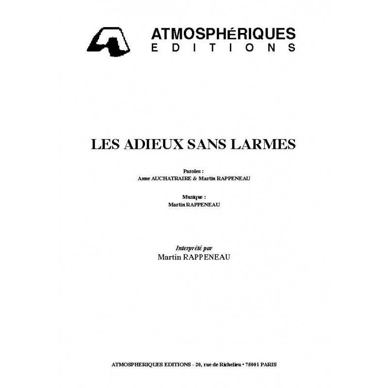LES ADIEUX SANS LARMES