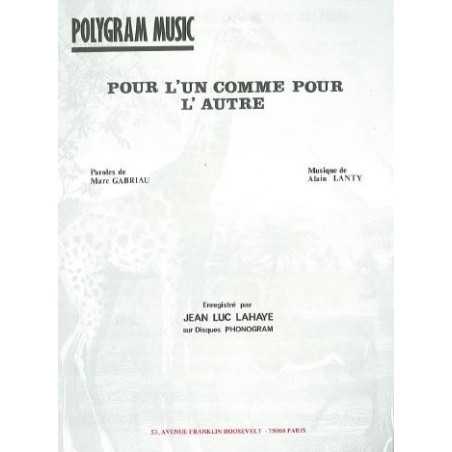 POUR L'UN COMME POUR L'AUTRE